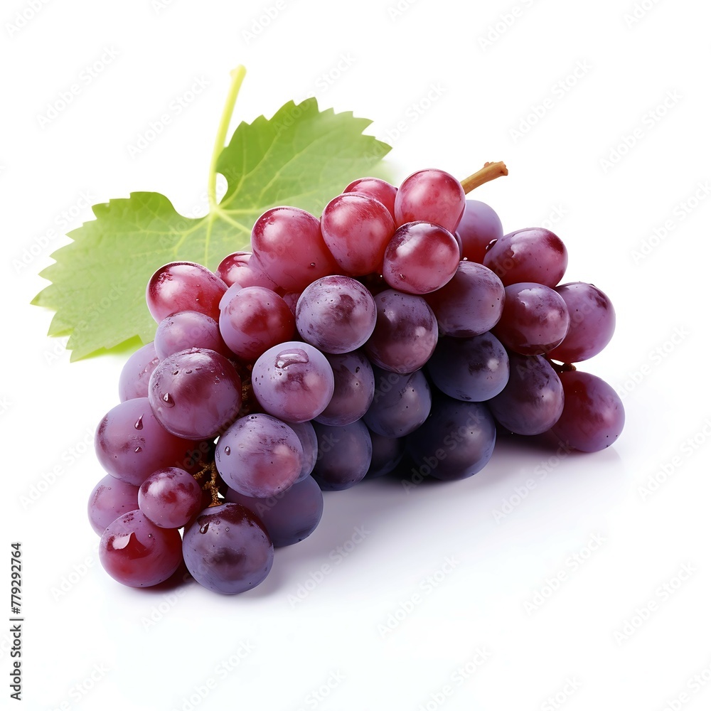 Fototapeta premium Grapes on white background, Fresh Grapes