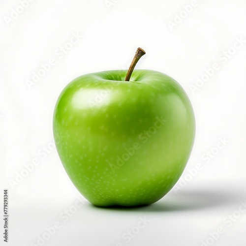 Green apples on white background, Fresh Green apples