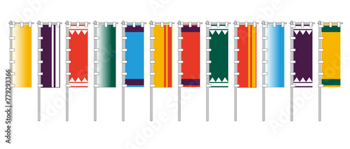 Illustration of a traditional banner of Japan