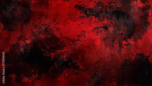 Old grunge textures backgrounds. Perfect background with space. black, red background color splash rough distressed vintage grunge background texture. Grunge Decorative Dark Red Stucco Wall Background
