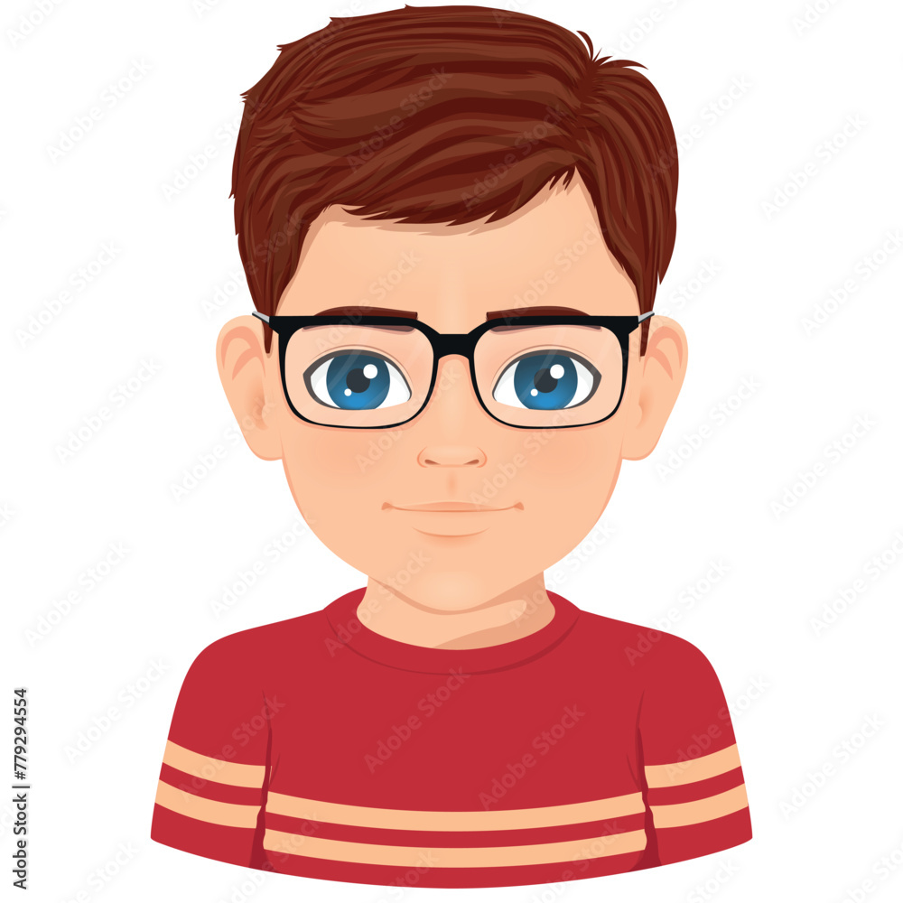 face of boy with red hair and glasses