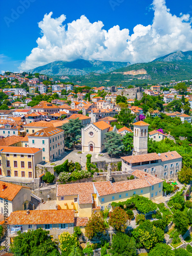 Aerial view of the old town of Herceg Novi in Montenegro photo