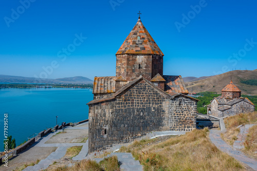 Sunny day at Sevanavank church in Armenia