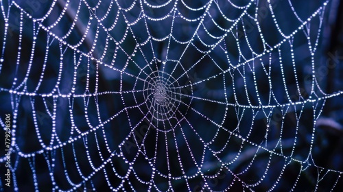 The intricate patterns of a spiders web AI generated illustration