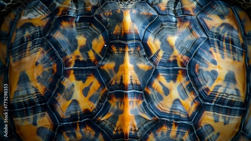 The intricate patterns of a turtles shell AI generated illustration