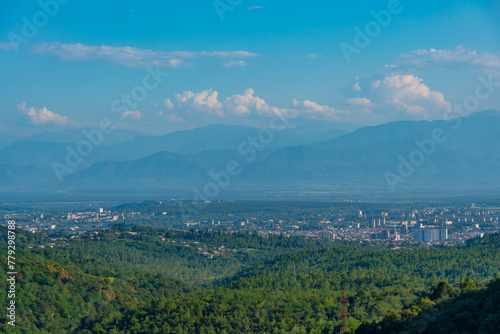 Natural landscape of Sataplia nature reserve around Kutaisi in Georgia photo