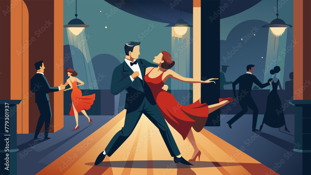 The grand ballroom is alive with the sound of music as a young man is ...