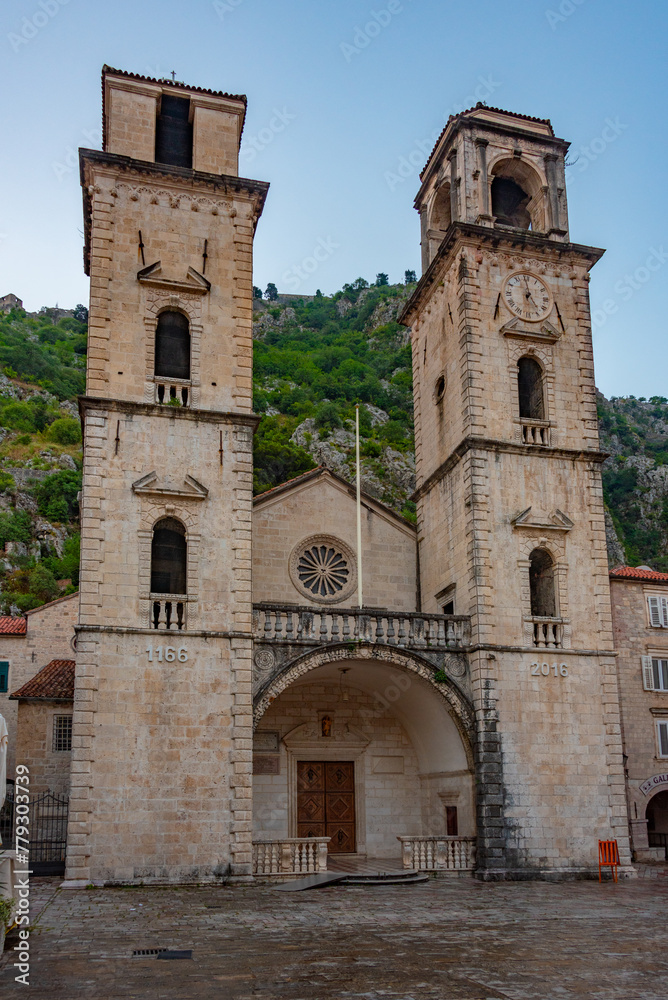 Fototapeta premium Saint Tryphon cathedral in Kotor, Montenegro