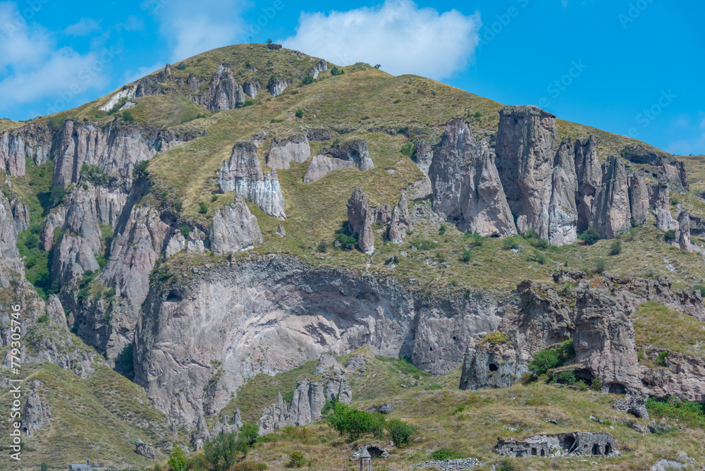 Fototapeta premium Medieval Goris Cave Dwellings in Armenia