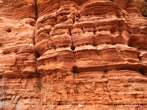 Red Sandstone Cliff Texture
