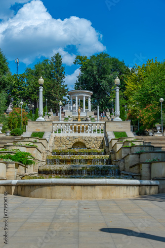 Cascade stairs at Valea Morilor park in Chisinau, Moldova photo