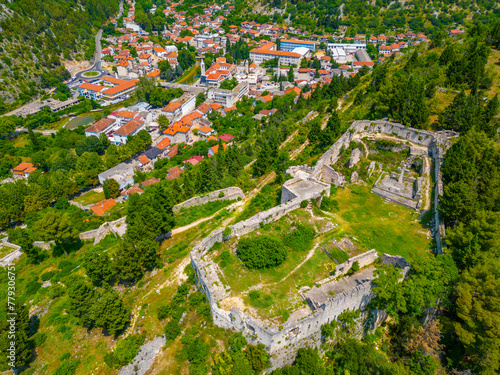 Panorama view of the old and new town of Stolac in Bosnia and Herzegovina photo