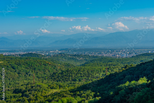 Natural landscape of Sataplia nature reserve around Kutaisi in Georgia