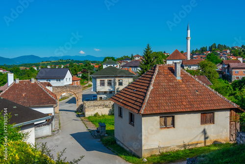 Panorama view of Donji Vakuf in Bosnia and Herzegovina