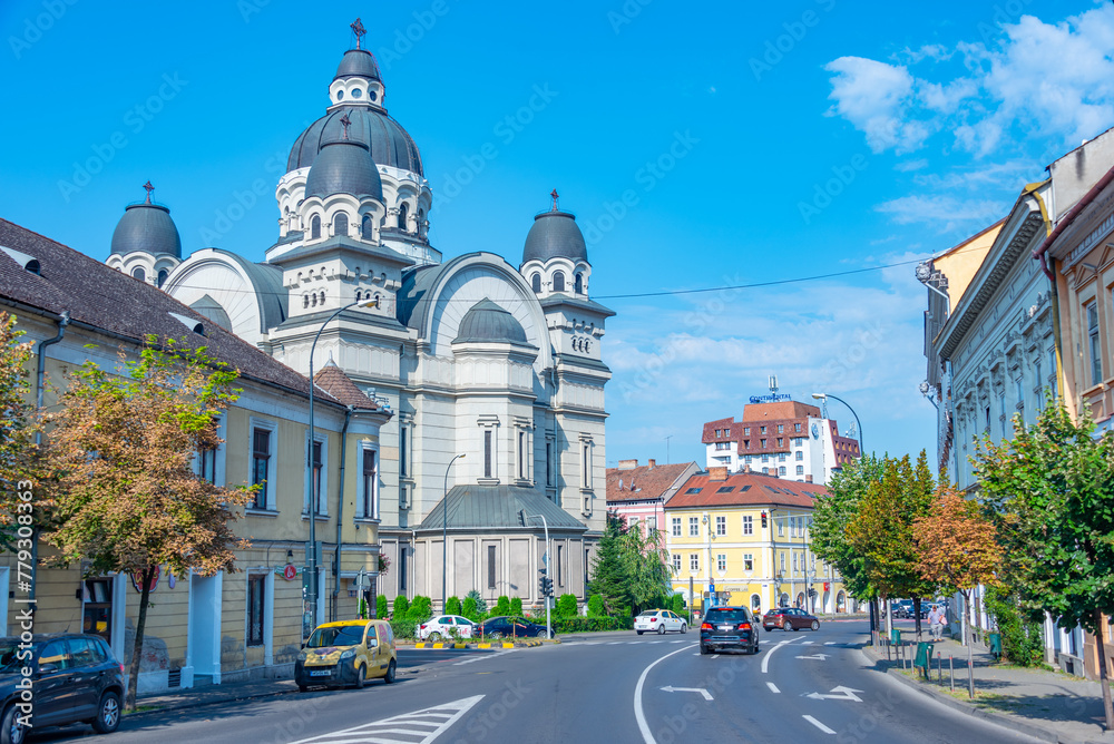 Naklejka premium Ascension cathedral in Romanian town Targu mures