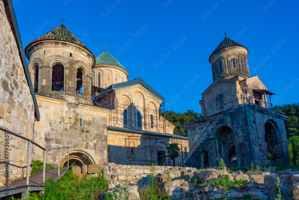 Fototapeta premium Sunset at Gelati monastery in Georgia