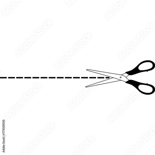cut here, scissors here vector illustration