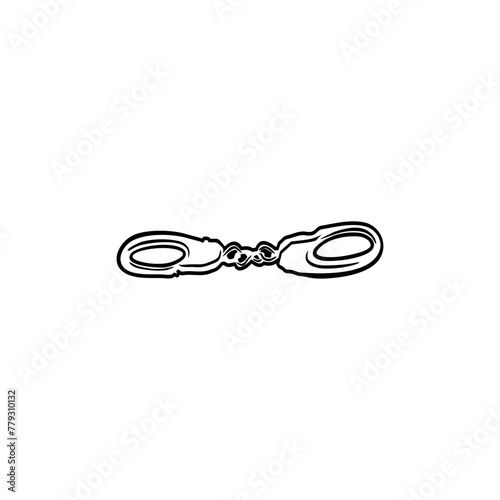handcuffs for security vector illustration