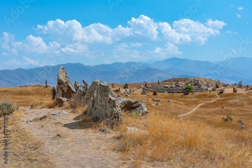 Zorats Karer aka Karahunj ancient sanctuary in Armenia photo