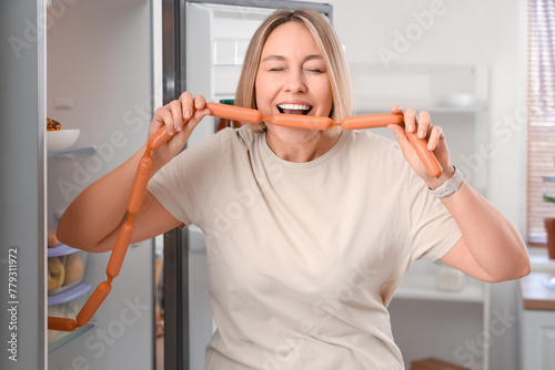 Beautiful woman with tasty ...