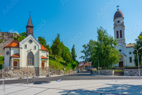 Panorama view of Bosanska Krupa town in Bosnia and Herzegovina photo