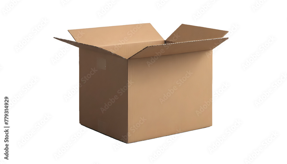 cardboard box warehouse mockup png- ile of isolat. 