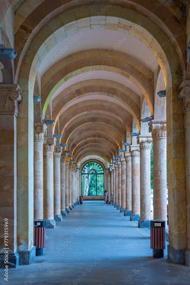 Obraz premium Gallery of Water spa promenade in Armenian town Jermuk