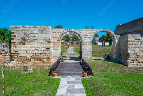 Apulum roman castrum south gate of Alba Iulia town in Romania photo