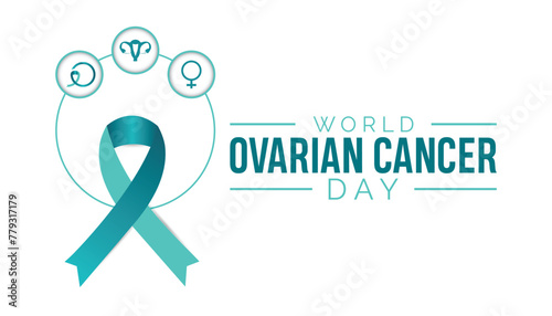 world ovarian cancer day observed every year in May. Template for background, banner, card, poster with text inscription.
