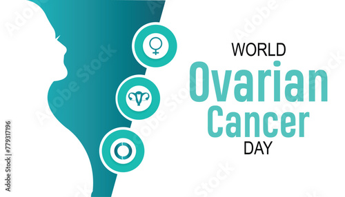 world ovarian cancer day observed every year in May. Template for background, banner, card, poster with text inscription.
