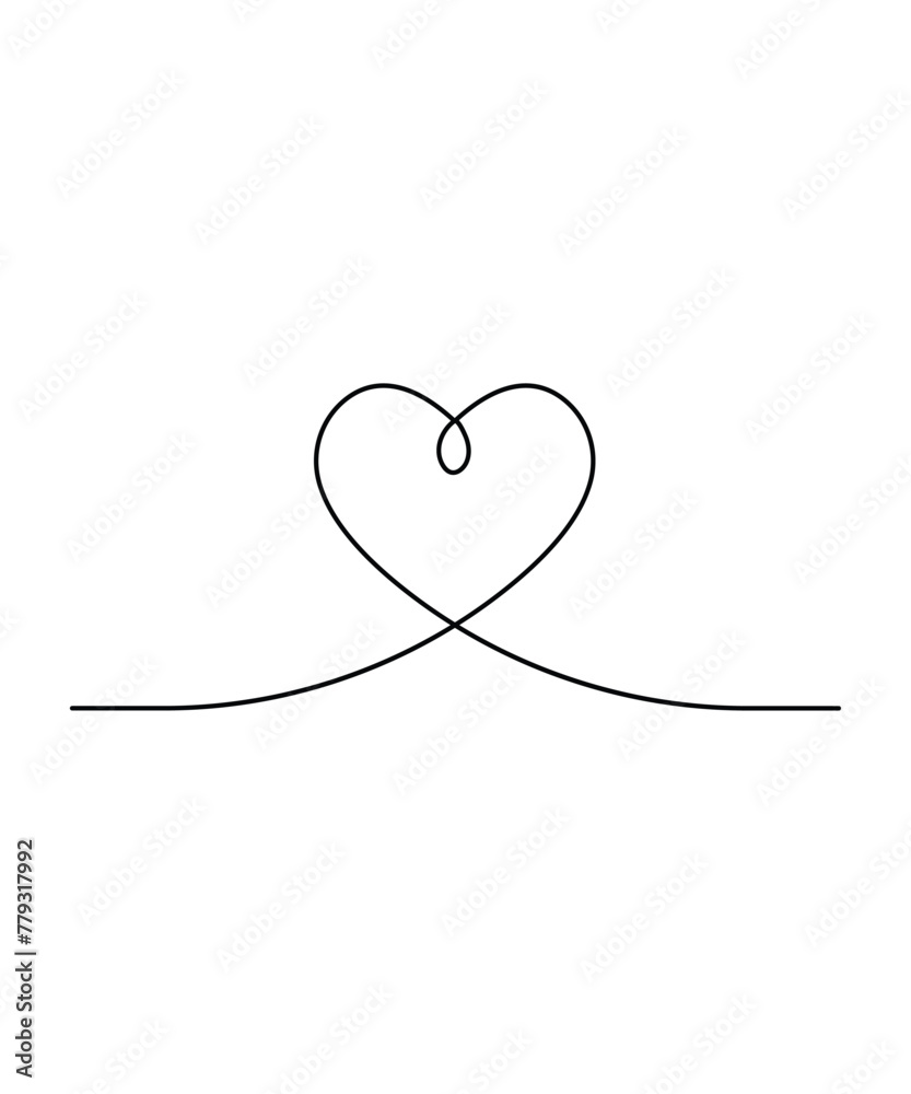 heart line art, vector best line icon.