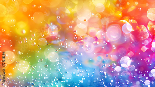 Very happy colorful background with lot of spectrum scattered dots.