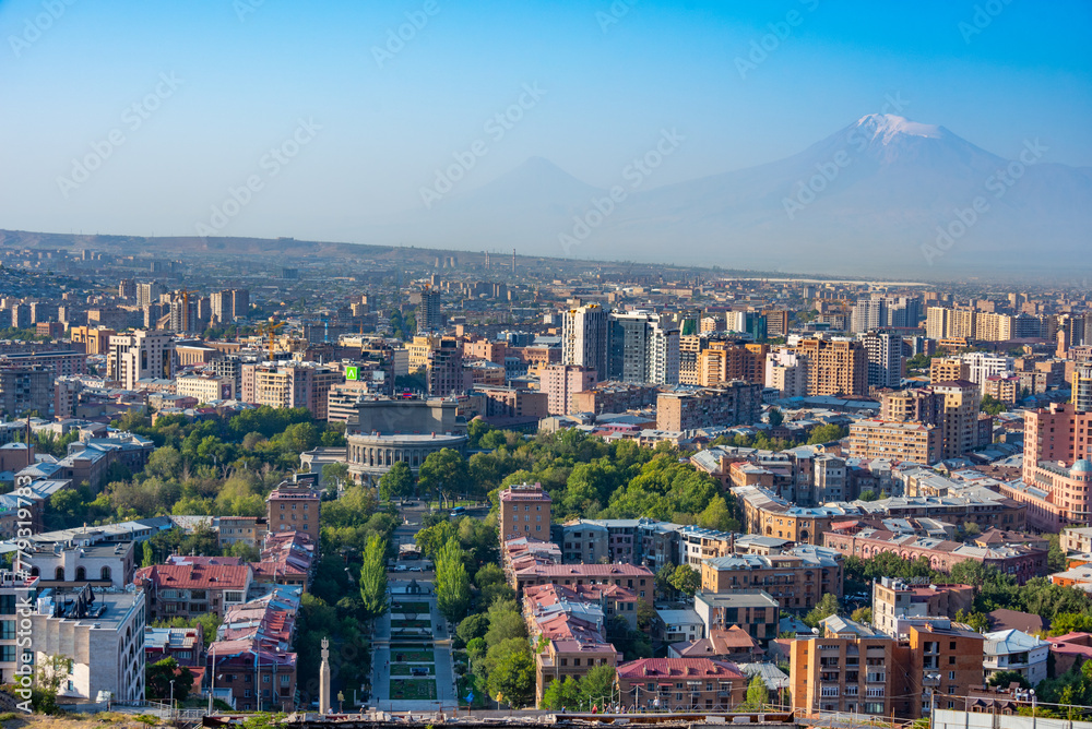 Panorama view of Yerevan in Armenia