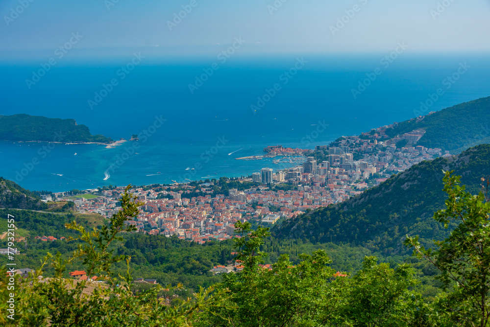 Panorama view of Budva in Montenegro