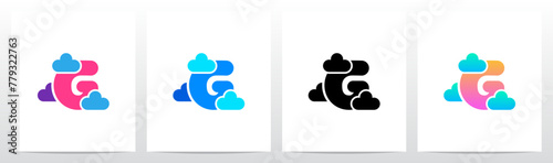 Letter Between Clouds Initial Logo Design G