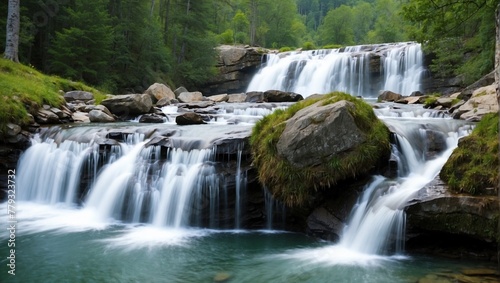  mountain waterfalls waterfall in the forest