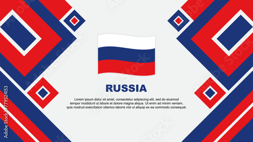 Russia Flag Abstract Background Design Template. Russia Independence Day Banner Wallpaper Vector Illustration. Russia Cartoon