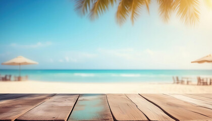 Beautiful summer beach background with lots of copy space