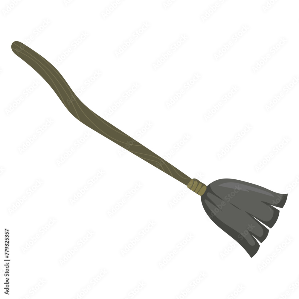 Obraz premium Witch broomstick illustration