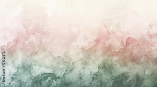 Watercolor pink and green abstract background with color splash design 