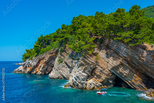 Steep cliffs near Petrovac in Montenegro