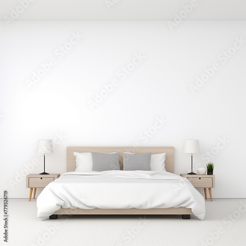 Minimalist bedroom light isolated on white backgroundrealistic, business, seriously, mood and tone