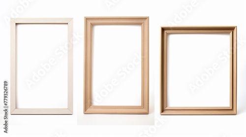 Picture frames isolated on white backgroundrealistic, business, seriously, mood and tone