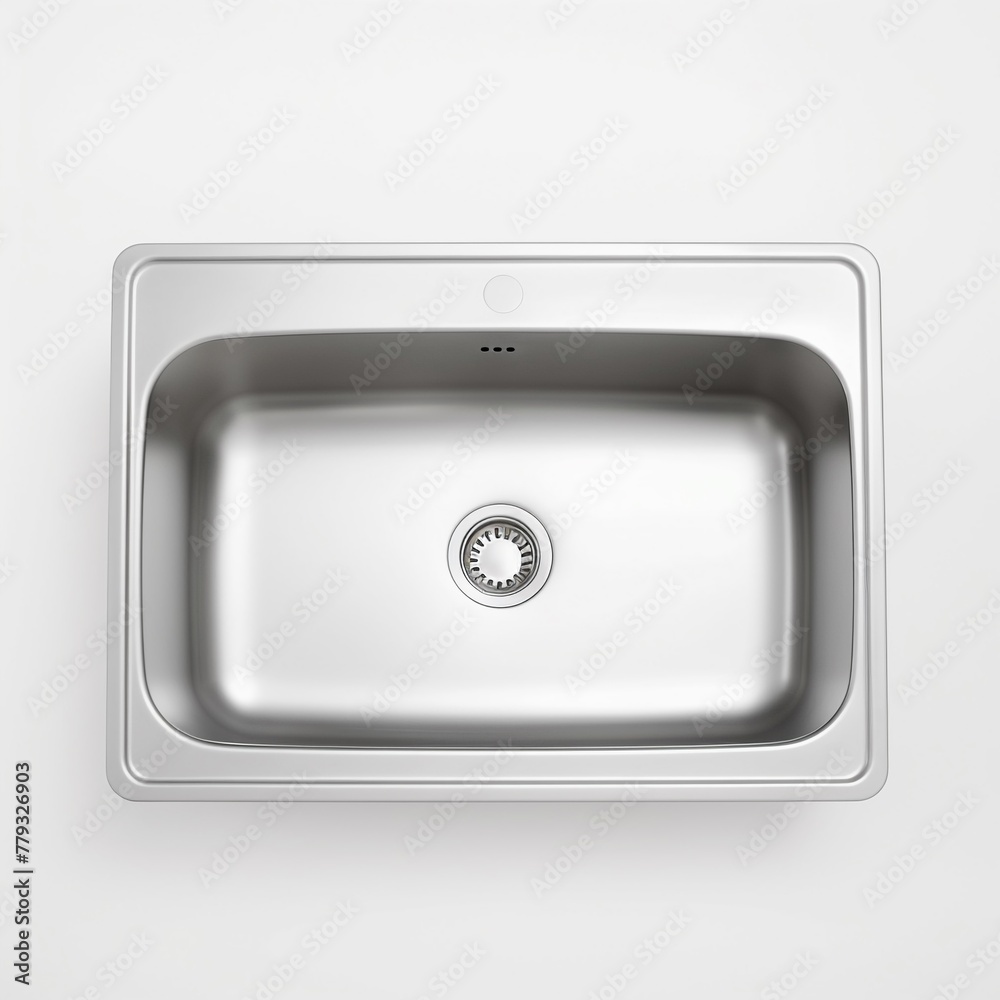 Simple kitchen sink isolated on white backgroundrealistic, business, seriously, mood and tone Simple kitchen sink isolated on white backgroundrealistic, business, seriously, mood and tone
