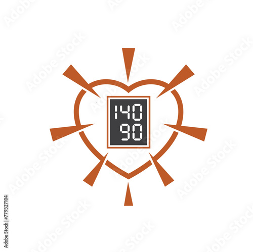 illustration of hypertension or high blood pressure.
