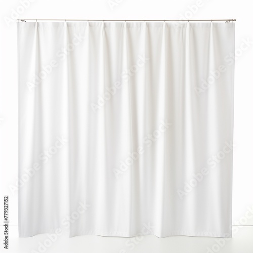 White curtains isolated on white backgroundrealistic, business, seriously, mood and tone
