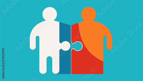 A visual of two puzzle pieces coming together one representing the old family and the other the new emphasizing the significance of integrating