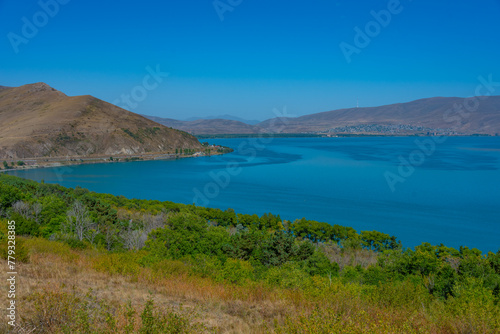 Fototapeta Naklejka Na Ścianę i Meble -  Summer day at Sevan lake in Armenia