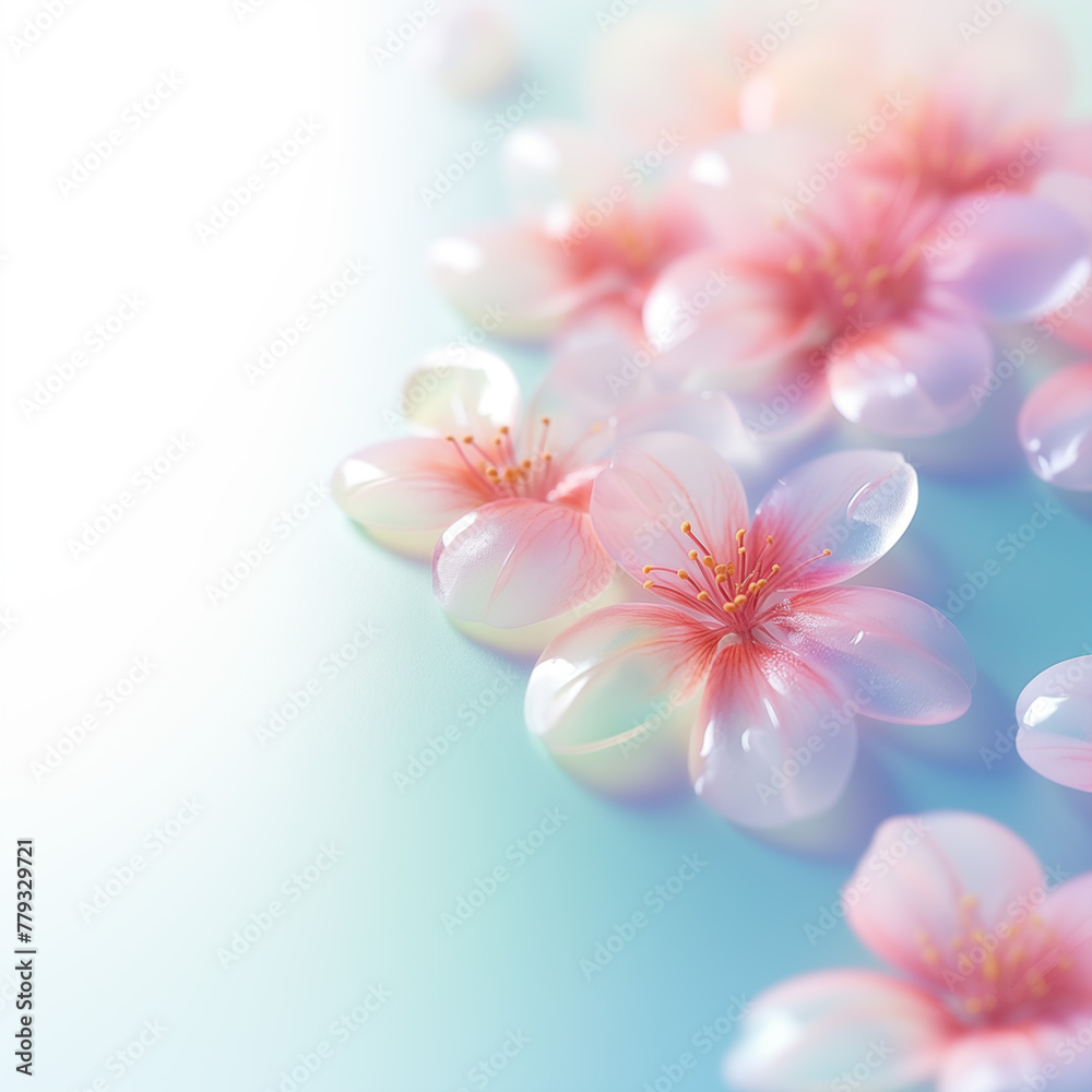 透明感のある桜の花びら 透明感のある桜の花びら
