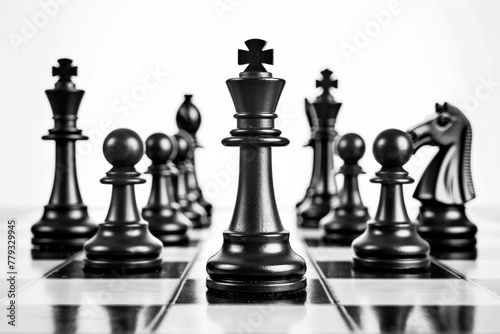Strategic Black and White Chess Board Setup